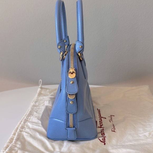 Salvatore Ferragamo Darina Handbag in Fleur Bleue - Picture 6 of 9